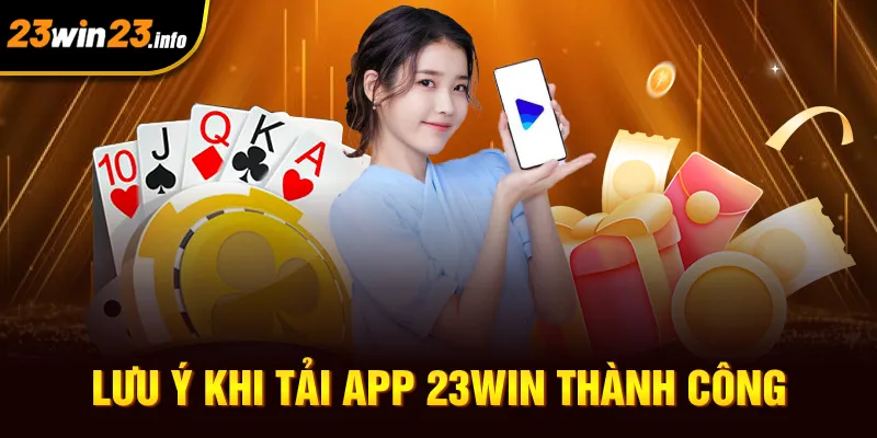 Lưu ý khi tải app 23win thành công